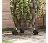 Plant Roller Clear Tempered Glass 28cm Round 2pcs 5mm 360° Castors Lockable Set