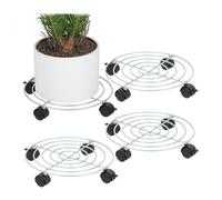 Plant roller flower pot mover 30 kg silver plant trolley indoor pot mover