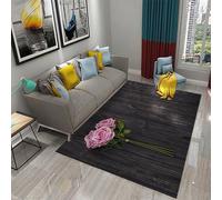 Plant Rose 3D Printing Restaurant Carpet 100 X 200 Cm - Indoor Doorway Non-Slip Floor Mat Carpet - Soft Touch - Polyester - Easy To Clean - Suitable For Kitchen, Table, Home, Office /2727762240271