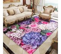 Plant Rose Area Rug 3D Printed Carpet Floor Mat For Living Room And Bedroom Home Decoration 40 X 60 Cm - Polyester Soft Touch Easy Clean With Rubber Backing -5909375099283