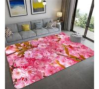 Plant Rose Area Rug 3D Printed Carpet Floor Mat For Living Room And Bedroom Home Decoration 50 X 80 Cm - Polyester Soft Touch Easy Clean, Stain Resistant With Rubber Backing -5556163144697