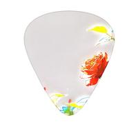 Plant Rose Printed pick set - 12 pieces, thin, medium and thick guitar picks, suitable for guitar, bass, electric guitar and ukulele