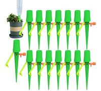 Plant Self-Containing Spikes - 15 Pack Adjustable Irrigation Dripper, Leak Proof Valve System, Automatic Micro Drip Device Moisture Control Water Saver | Gardening Aid for Indoor, Garden, Lawn