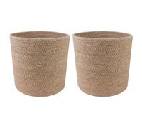 Plant Set Natural Jute 2pcs Ø21x21cm Cylindrical Eco Indoors Outdoor