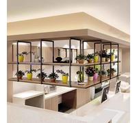 Plant Shelf Flower Pot Stand Floating Shelves - Ceiling Mounted Hanging Shelf for Kitchen Restaurants Bar Wine Holder, Wall Decorative Kitchen Pot Pan Rack(100x30x80cm)