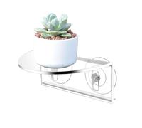 Plant Shelf For Aquarium - Suction Cups, Acrylic Ledge, Aquatic Grass Rack, Compact Transparent, Maximize Plants Rack, Tank Mounted Plant Holder | Fish Habitat Enhancement Shelf For FishTank Window