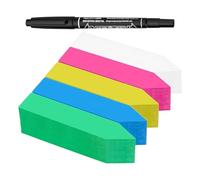 Plant Signs - Waterproof Identification Markers, Pack of 500 Colourful Sorting Tags, 10 cm Durable PVC Writing Plugs, Reusable Seedling Name Badges for Greenhouse Gardeners