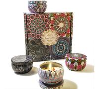 Plant Soybean Dried Flower Scented Candle Four-Piece Set -4 Candles And One Gift Box-Hyacinth