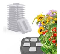 Plant Spacer Kit Compatible with Idoo, LYKO, QYO for Square Seed Pods, Grow Plant Deck Openings for Indoor Hydroponic Growing System, Square Spacer Cover Lid Accessories, Square (White, 12Pack)
