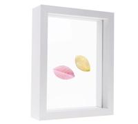 Plant Specimen Frame Double Sided Glass White Mdf Tabletop