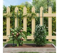 Plant Stakes 30 pcs Green 90 cm Steel with Polypropylene Coating Garden Support