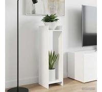 Plant Stand 2 Pieces White Wood Material 30 x 30 x 100 cm with Open Frame Construction Space Saving for Living Room Balcony Patio for Display and Storage of Plants