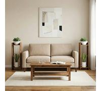 Plant Stand 2-Shelf Engineered Wood Old Wood 30x30x100cm Space-Saving Indoor Use