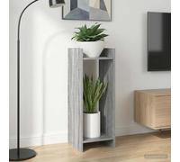 Plant Stand 2-Tier Grey Sonoma Engineered Wood 30x30x80 cm Space-Saving Indoors