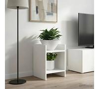 Plant Stand 2-Tier White 30x30x40 cm Engineered Wood Space-Saving Indoor Urban
