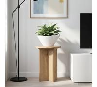Plant Stand 2pc Artisan Oak Ø29.5x40cm Engineered Wood Modern Indoor Minimalist