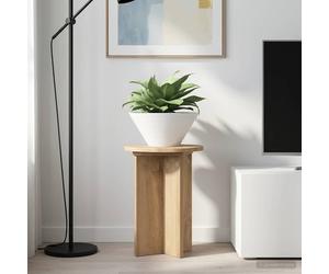 Plant Stand 2pc Artisan Oak Ø29.5x40cm Engineered Wood Modern Indoor Minimalist