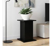 Plant Stand 2pc Black Engineered Wood 30.5x30x43cm Moisture Resistant Indoor Use