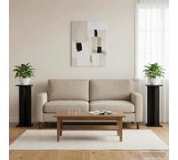 Plant Stand 2pc Black Oak Engineered Wood 25x25.5x80.5cm Modern Tiered Indoor XL
