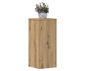 Plant Stand 2pc Oak Engineered Wood 30x30x70cm Indoor Outdoor Tiered Display XL
