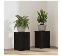 vidaXL Plant Stand 2 pcs – Black oak, Engineered Wood, 20 x 20 x 30 cm – Rectangular Indoor/Outdoor
