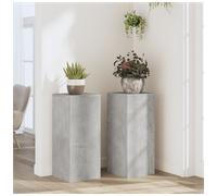 (concrete grey, 30 x 30 x 70 cm) vidaXL Plant Stands Garden Plant Pot Holder Flower Stand 2 pcs Engineered wood