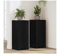 vidaXL Plant Stand 2 pcs – Black Oak, 30 x 30 x 70 cm, Engineered Wood