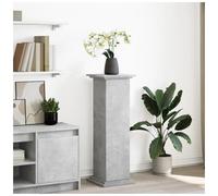 Plant Stand 31x30x90cm Engineered Wood Concrete Grey Textured Hinge Door Indoor