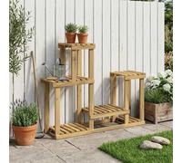 Plant Stand 4-Tier Outdoor Use 90 x 25 x 73 cm White Solid Acacia Wood