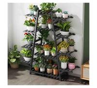 Plant Stand - 8-Tier Solid Wood Rack for Garden & Patio - Space-Saving Indoor/Outdoor Planter Display - Ideal for Home Decor & Plant Lovers