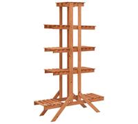 Plant Stand 9 Shelves Plant Rack Display 83 x 25 x 132 cm Orange Solid Firwood