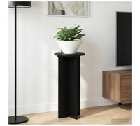 Plant Stand Black Engineered Wood 29.5x29.5x60cm Modern Indoor Minimal Shelf Set