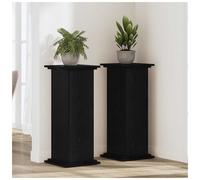 vidaXL Plant Stand Black Oak 33 x 33 x 100 cm Engineered wood