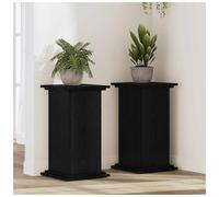 vidaXL Plant Stand Black Oak 33 x 33 x 60 cm Engineered wood