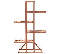Plant Stand Cedar Wood 86 x 36 x 139 cm Brown Freestanding for Balcony Patio Living Room Garden Modern Plant Stairs Flower Shelf with 3 kg Load Capacity per Shelf for Greening Room and