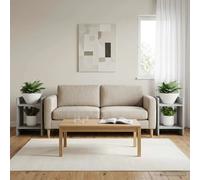 vidaXL Plant Stand 2 pcs Concrete Grey 30 x 30 x 40 cm Engineered Wood