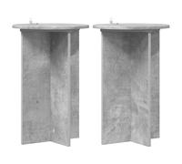 Plant stand Concrete Grey 40x60cm Engineered Wood Indoor Modern Minimal Sturdy.