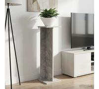Plant Stand Concrete Grey Engineered Wood 25x25.5x80.5cm Modern Indoor MultiTier