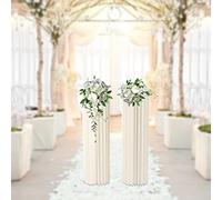 Plant Stand Flower Vase Folding Paper Column Wedding Cake Rack Centerpieces Cardboard Vases Flowers Weddings Decoration Table Cylinder Centerpiece Stands For decorative (2PCS(100+100CM))
