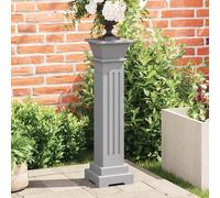 Plant Stand Grey MDF 17x17x66 cm Square Pillar Minimalist Indoor Decor ForHome