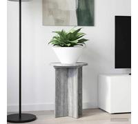 Plant Stand Grey Sonoma Ø29.5x40cm Engineered Wood Indoor 2pc Set Modern Display