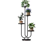 Plant Stand High 39.37'' Plant Stand Indoor Outdoor, Large 4 Tier Tall Metal Plant Rack Organizer For Multiple Plants, Floor Standing Iron Flower Pot Bracket, For