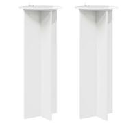 Plant Stand High Gloss White Engineered Wood Ø40 x100cm Indoor Modern 2pcs Tall