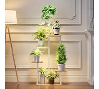 Plant Stand Indoor with Grow Lights - 6 Tiered Tall Metal Shelf for Indoor Plants Multiple, Lighted Corner Rack Flower Display Holder