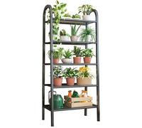 Plant Stand Metal Plant Stand Indoor Outdoor, Flower Pot Display Shelf Storage Rack, Tall Mesh Shelving Unit for Entryway, Kitchen, Living Room, Bathroom, Industrial Style,(One Color-5 Tiers)