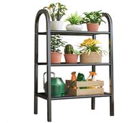 Plant Stand Metal Plant Stand Indoor Outdoor, Flower Pot Display Shelf Storage Rack, Tall Mesh Shelving Unit for Entryway, Kitchen, Living Room, Bathroom, Industrial Style,(One Color-3 Tiers)
