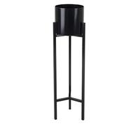 Plant Stand-Modern Black Iron Art Flower Pot Holder Stand for Indoor Home Decor 65cm Floor Standing Plant Display Stand for Living Room Balcony and Garden with