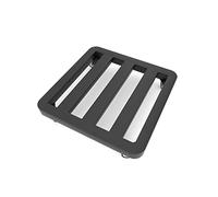 Plant Stand on 4 Wheels Heavy Duty Plant Pot Holder Large Trolley Metal Plant Pot Rack Shelf Square Plant Pot Caddy for Indoor Outdoor Home Garden Load Capacity 150 kg,Black-35x35cm