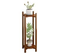 Plant Stand Plant Stand for Indoor Outdoor, Tall Bamboo Plant Shelf Rack for Multiple Flower Pots, Modern Style Plant Table Holder for Patio Porch Living Room Balcony Corne（Walnut-2 Tier 86cm/33.9）