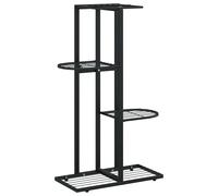 vidaXL 4-Floor Flower Stand White Metal Indoor Flower Plant Display Shelf Rack